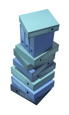 Klasörler ve evrak yığını