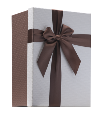 Dekoratif kurdeleli güzel bir Noel hediyesi.