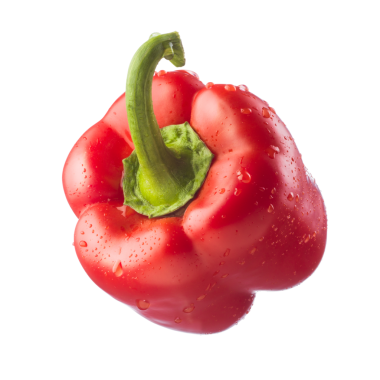 Beyaz arkaplanda Taze Çan Biberi