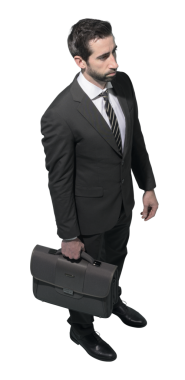 Çantalı bir iş adamı.