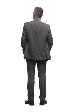 Şirket işadamı arka planda duruyor PNG dosyası yok