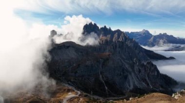 Dolomit dağlarının hava manzarası