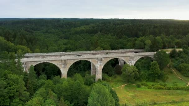 Διάσημες Πέτρινες Γέφυρες Στο Χωριό Stanczyki Podlasie Πολωνία — Αρχείο Βίντεο