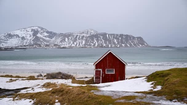 Schöne Norwegische Landschaft Lofoten — Stockvideo