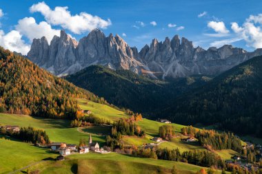 Beautiful landscape of Italian dolomites - Santa Magdalena clipart