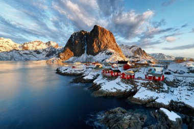 Landscape of Norway lofotens - hamnoy clipart