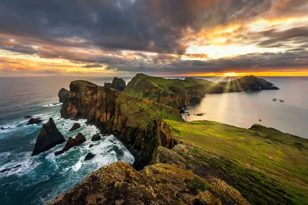 Landschap Van Madeira Eiland Ponta Sao Lourenco Stockfoto