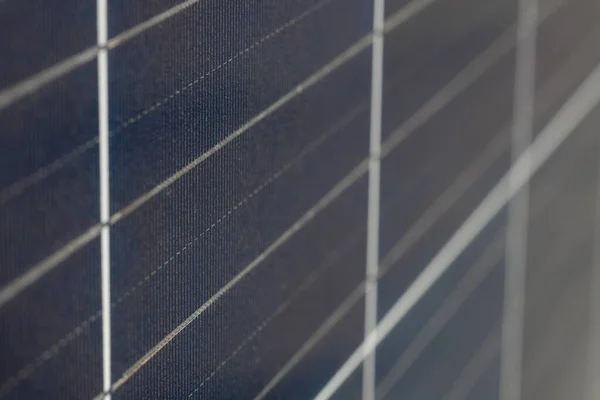 Las Células Del Panel Solar Cierran Energía Alternativa Vista Macro — Foto de Stock