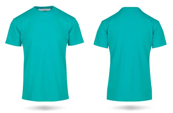 Męski Pusty Shirt Szablon Dwie Strony Naturalny Kształt Niewidzialnym Manekina — Zdjęcie stockowe