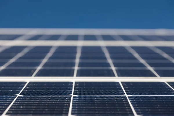 Células Energia Solar Perto Energia Ecológica — Fotografia de Stock