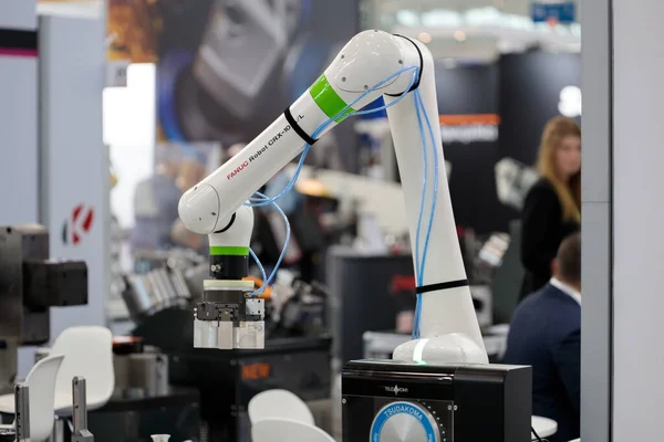 Polsko Poznan Června 2023 Průmyslový Robot High Tech Expo Itm — Stock fotografie