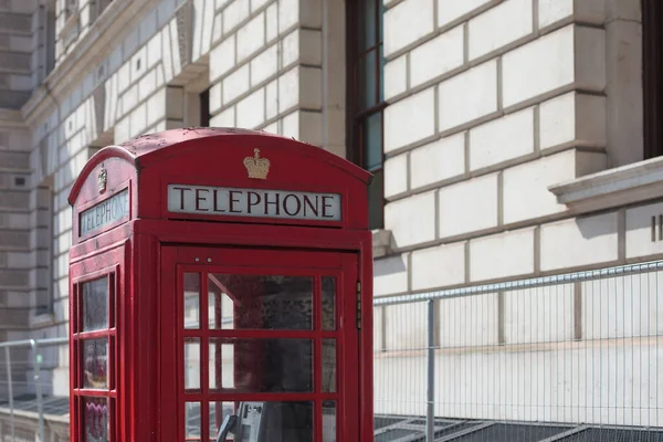 Közelkép Telefon Tábláról Red Phone Box London Egyesült Királyság — Stock Fotó