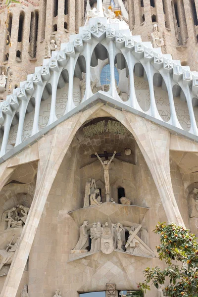 Барселона Испания Августа 2023 Года Детальный Фасад Храма Святого Семейства — стоковое фото
