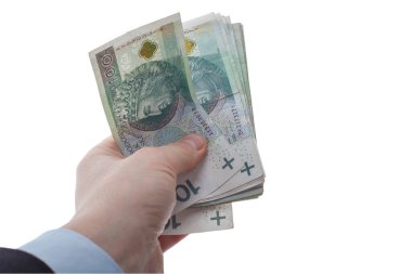 Beyaz Arkaplanda Lehçe 100 Banknotun Görüntülenmesi