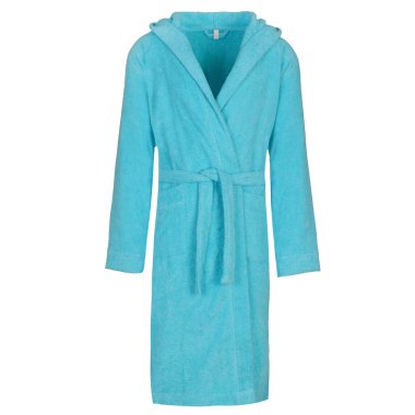 Mavi Erkek Bornozu Beyaz Arkaplanda Gösterildi