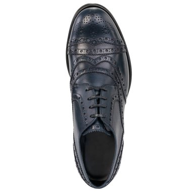 Klasik Donanma Mavi Brogue Oxford Ayakkabısı Manzarası