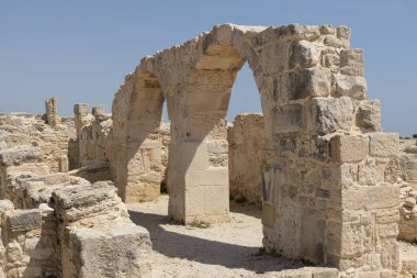Kourion Kıbrıs 'ta Kemerli Harabeler