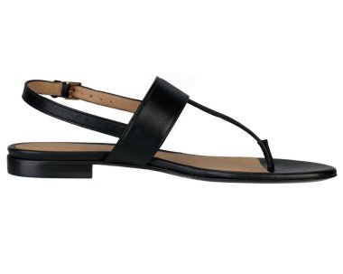 Siyah Düz Sandal Kenar Görünümü