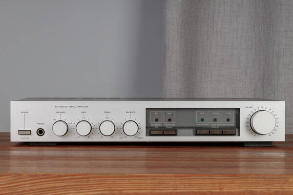Vintage Stereo Amplifier Front