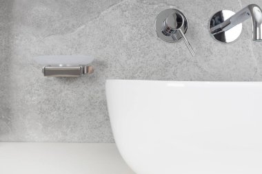 Minimalist Banyo Lavabo ve Sabun Tabağı