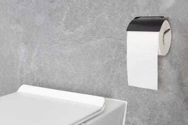 stock image Minimalistic Toilet Paper Holder and Seat