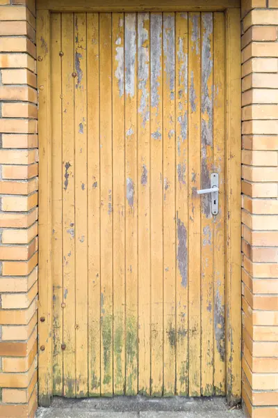 stock image Weathered Wooden Door with Peeling Paint