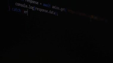 Detailed Code View with Highlighting. Virus Code and Software Hack Concept.