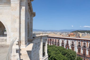 Cagliari 'deki Bastione Saint Remy' den Manzara