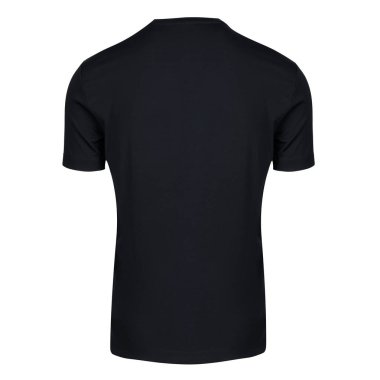 Düz Siyah Tişört Arka Görünümü İzole Edildi