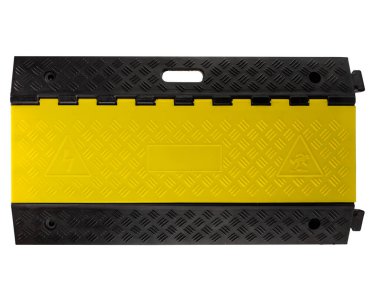 Güvenlik Simgeleriyle Siyah ve Sarı Rampa