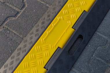 Yellow and Black Safety Ramp Detail clipart