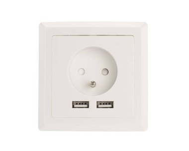 Çift USB Portlu Wall Power Soketi