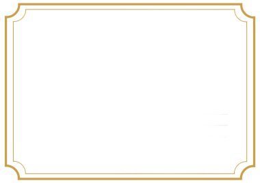 Altın Kenarlıklı Boş Sertifika Çerçevesi