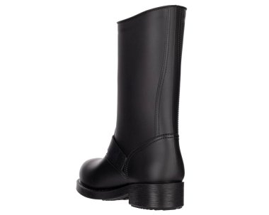 Siyah Deri Çizme Arka Tarafı Görünümü