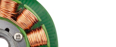 BLDC motor bakır sargılarının kısmi görünümü