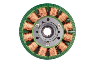Bakır sarmalı BLDC motor durağanının üst görünümü