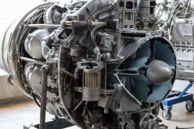 Oslo, Norveç 1 Mayıs 2022: Bilim ve Teknoloji Müzesinde Jet Motor Gösterimi