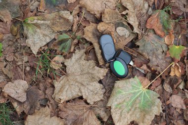 Sonbaharda Kayıp Anahtarlar Ormanda Yapraklar Ayarında