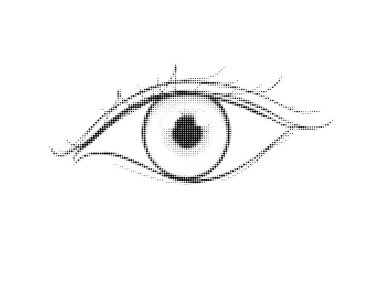 Minimalist Halftone Eye Illustration Art clipart