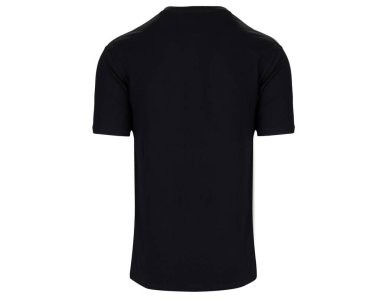 Siyah Düz Tişört Geri Görünümü Beyazda İzole Edildi