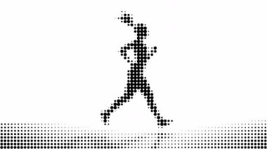 Yarıton Koşan Kişinin Silueti.