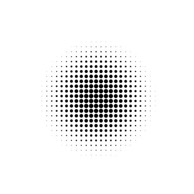 Dairesel Yarım Tonlama Noktası Soyut Tasarımı