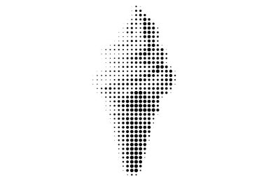 Yarı Tonlu Dondurma Külahı Siyah ve Beyaz