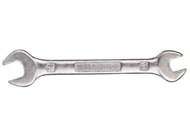 Beyaz Arkaplanda Gümüş Açık Uç Anahtarı Aracı