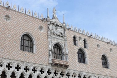 İtalya Venedik 'teki Doges Sarayı Cephesi