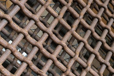 Paslı Demir Izgara Dokusunu Kapat