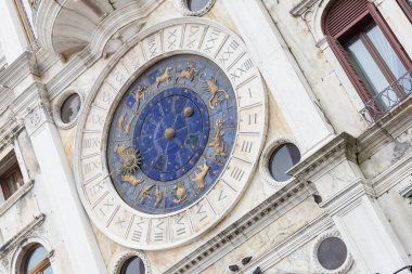 Venedik İtalya 'daki Zodiac Saat Kulesi Detayı