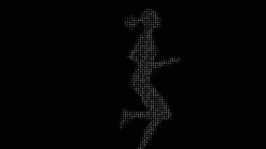 Koşan Kadın İkili Silueti