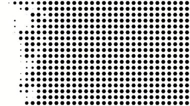 Altıgen yarım ton animasyonu beyaz arkaplanda yavaş yavaş soldan sağa kayıyor