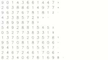 Sanal güvenlik hissi ile soyut animasyonlarda rastgele sayısal ızgara sağdan sola doğru kaybolur